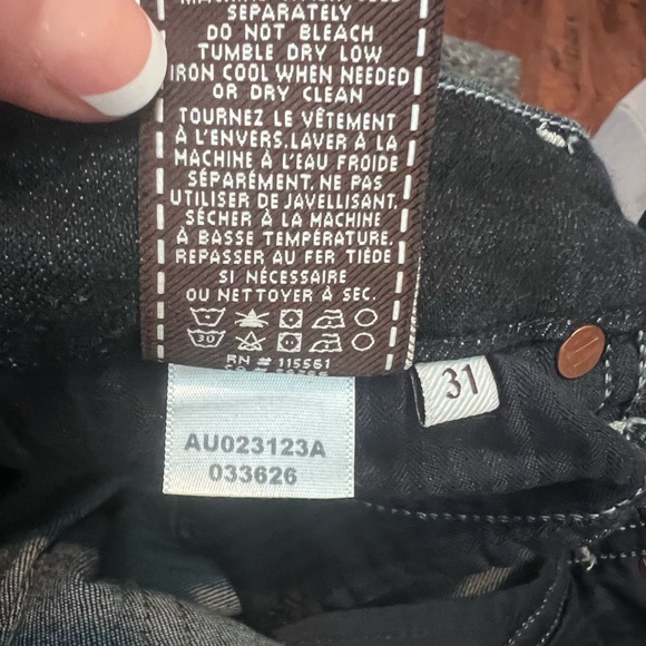 7 For All Mankind Kimmie Straight Leg Dark Denim Jeans Sz 31 NWT - Picture 7 of 8